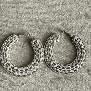 Elegant Silver Hoop Earrings